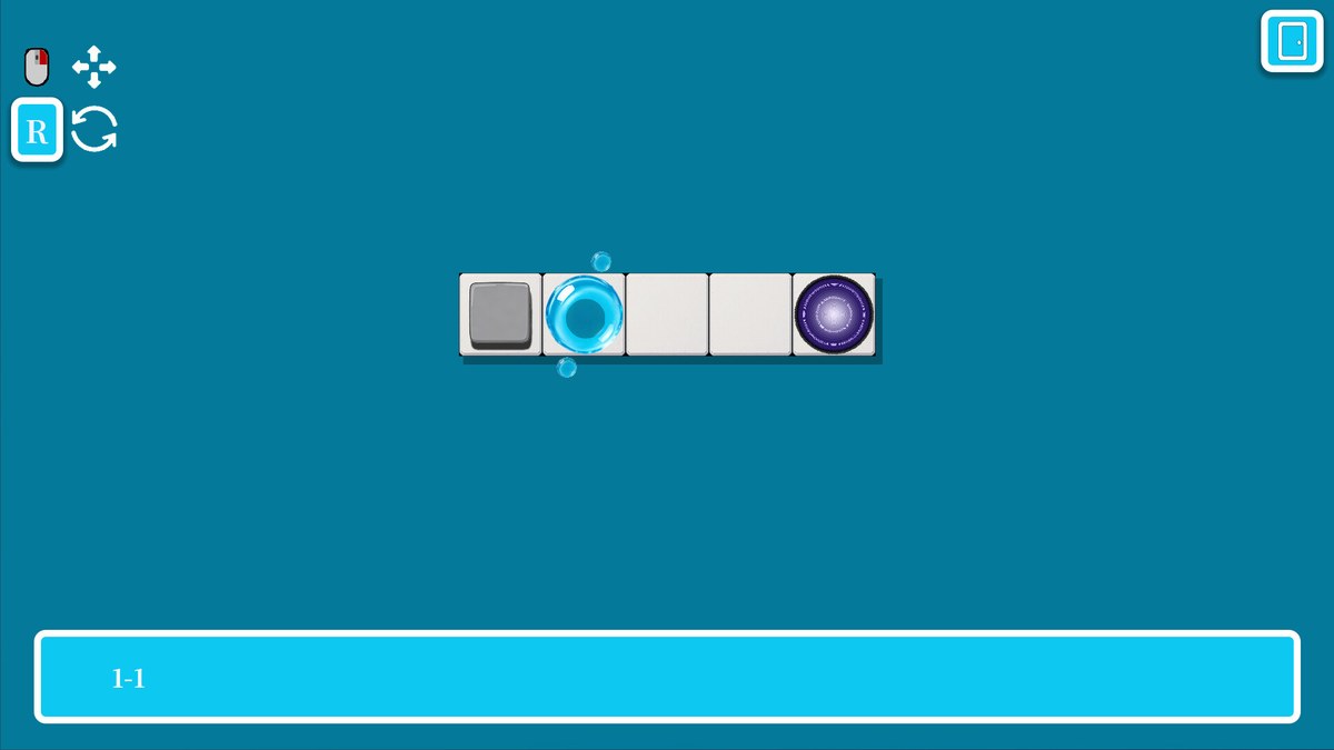 Water Spirit Escape screenshot — terrain variety with sand, water sources, and puzzle mechanics