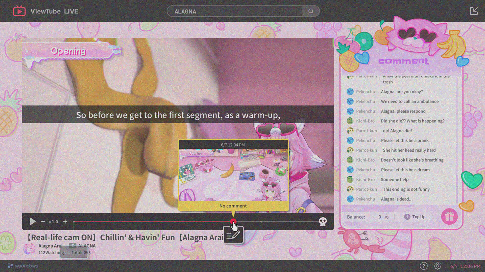 My Fav Chill Streamer Dies a Million Times|ゆるゆる生配信する推しは100万回死ぬ in-game screenshot 3